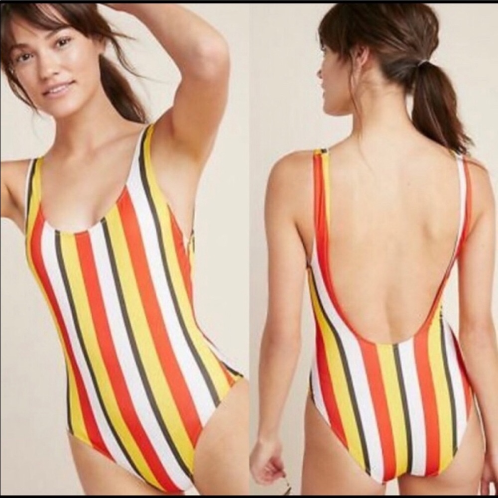 Solid and Striped One Piece